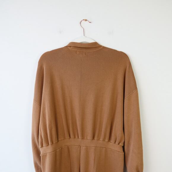 Pretty Lavish Darcie Knit Jumpsuit Brown Large - Picture 8 of 12